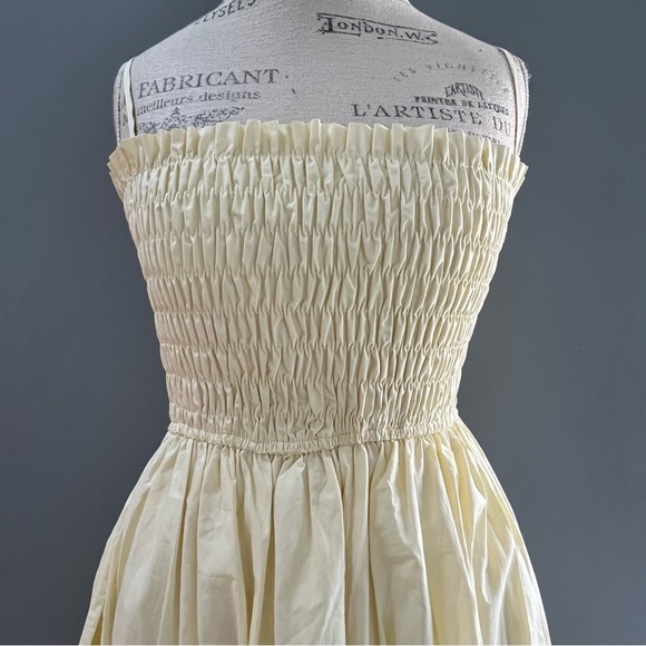 VICI Collection Fawn Smocked A-Line Midi Dress Adjustable t-straps Size Medium - Picture 4 of 12